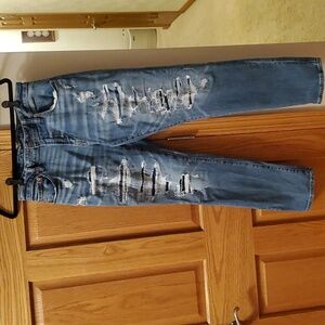 American Eagle Men's Airflex Slim Straight 32 X 32 Stretch Distressed Jeans